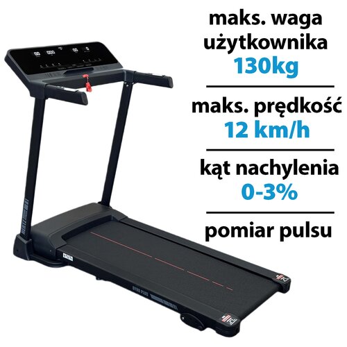 Bieżnia elektryczna HERTZ Dyno Plus 919W 12km/h