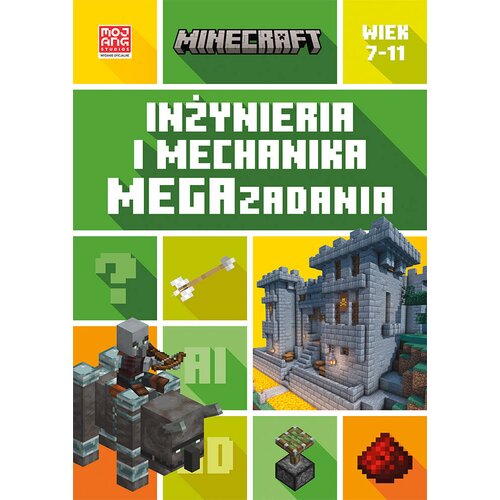 Książka z zadaniami Minecraft Inżynieria i mechanika Megazadania (miękka okładka)