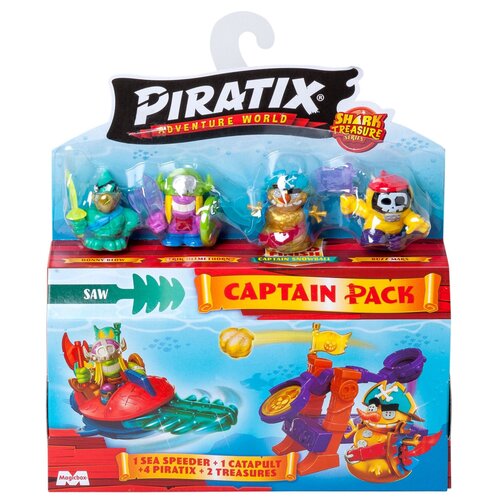 Zestaw figurek MAGIC BOX Piratix Adventure World Shark Treasure Capitan Pack PPX2B616IN00