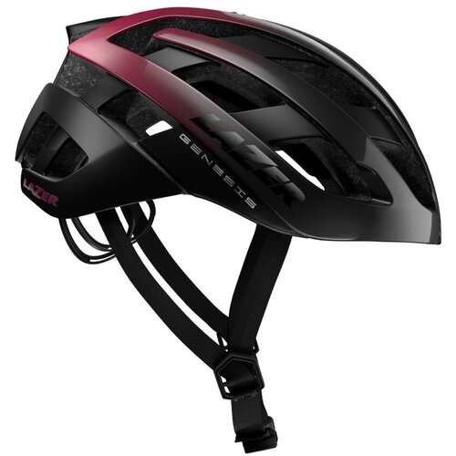 Kask rowerowy LAZER Genesis Czarno-czerwony Szosowy (rozmiar M)