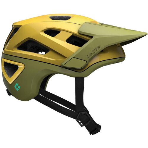 Kask rowerowy LAZER Jackal KinetiCore Złoto-zielony (rozmiar S)