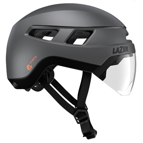 Kask rowerowy LAZER Urbanize NTA Szary mat Miejski z lampką (rozmiar L)