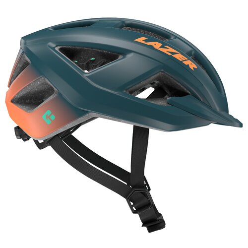 Kask rowerowy LAZER Cerro KinetiCore Niebiesko-pomarańczowy MTB (rozmiar M)