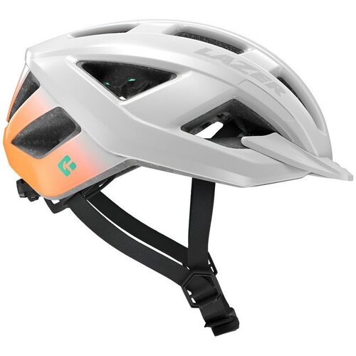 Kask rowerowy LAZER Cerro KinetiCore Biało-pomarańczowy MTB (rozmiar L)
