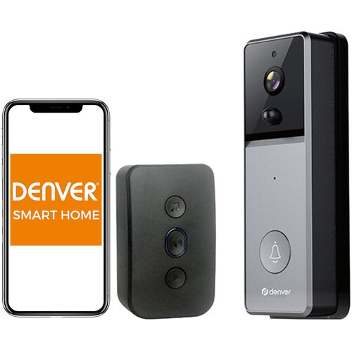 Zestaw wideodomofonowy DENVER VDB-216 Czarno-srebrny