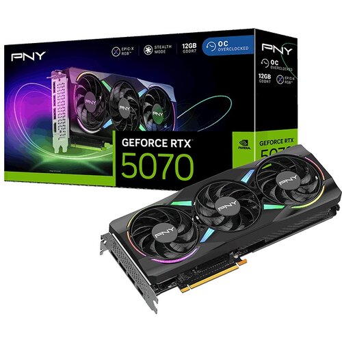 Karta graficzna PNY GeForce RTX 5070 ARGB Epic-X Overclocked Triple Fan 12GB DLSS 4