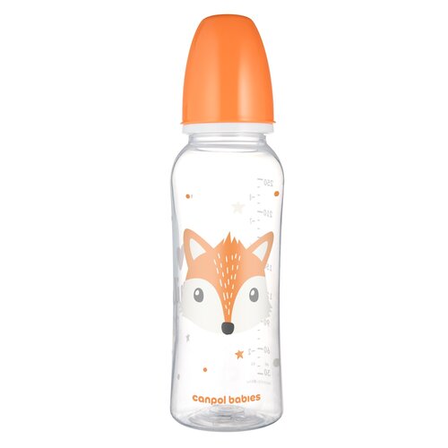 Butelka CANPOL BABIES Cute Animals 11/841 250 ml Pomarańczowy