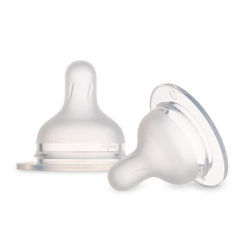 Smoczek CANPOL BABIES S-Shape M 59/892 Przezroczysty 3 m+ (2 sztuki)