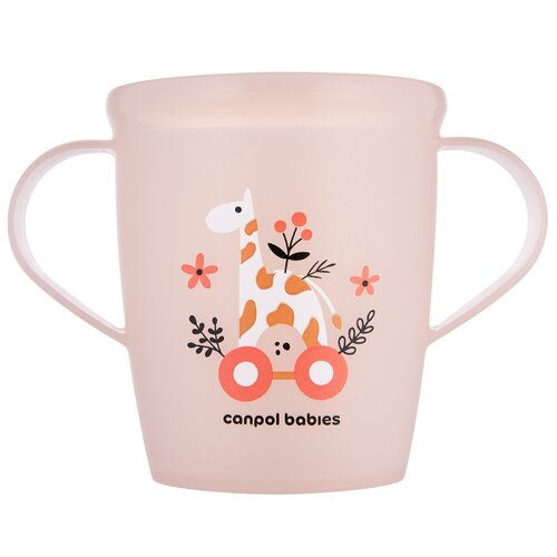 Kubek otwarty z uchwytami CANPOL BABIES Toys Różowy 250 ml