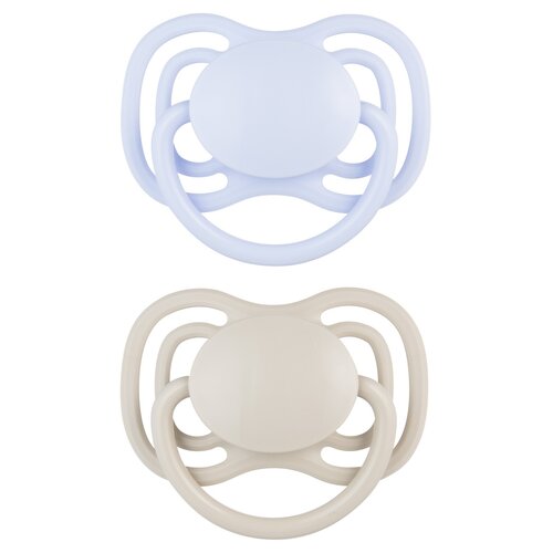 Smoczek CANPOL BABIES DentalAir 6-18 m Niebiesko-szary (2 sztuki)