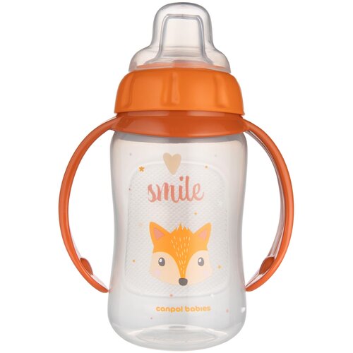 Butelka CANPOL BABIES Cute Animals 56/512 320 ml Pomarańczowy