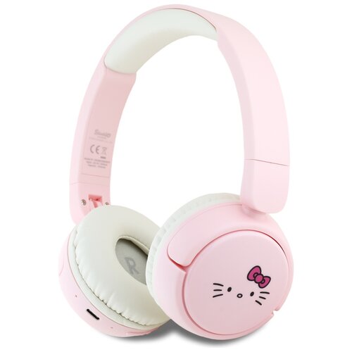 Słuchawki nauszne HELLO KITTY Face Logo Różowo-biały
