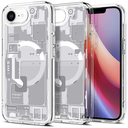 Etui SPIGEN Ultra Hybrid Mag MagSafe do Apple iPhone 16e Zero One Biały