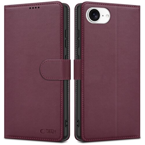 Etui TECH-PROTECT Wallet do Apple iPhone 16e Bordowy