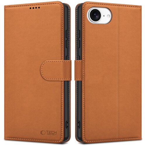 Etui TECH-PROTECT Wallet do Apple iPhone 16E Brązowy