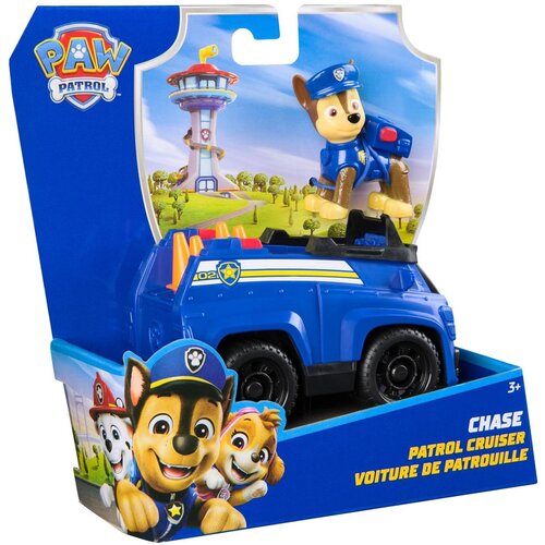 Pojazd SPIN MASTER Psi Patrol: Pojazd podstawowy Chase + figurka 6071210