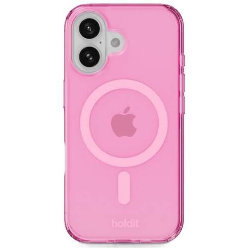 Etui HOLDIT MagSafe do Apple iPhone 16 Przezroczysto-różowy