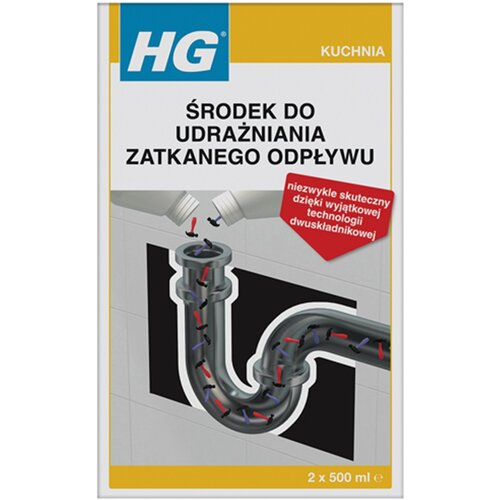 Środek do udrażniania zatkanego odpływu HG 343100129 2 x 500 ml