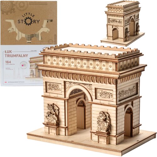 Zabawka drewniana LITTLE STORY 3D Łuk triumfalny (164 elementy)