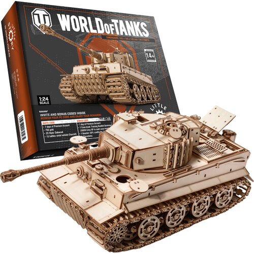 Zabawka drewniana LITTLE STORY World of Tanks 3D Czołg Tiger M1 (1417 elementów)