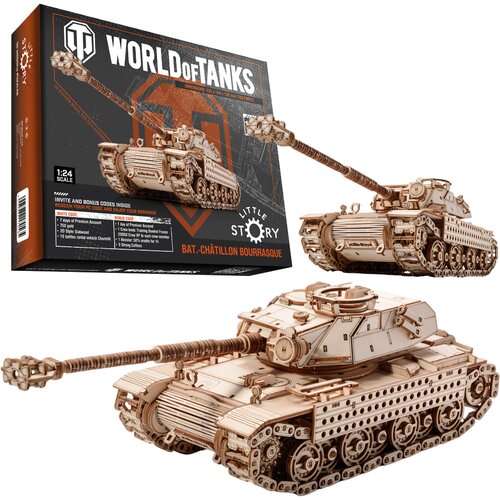 Zabawka drewniana LITTLE STORY World of Tanks 3D Czołg Bat.-Chatillon Bourrasque (763 elementy)