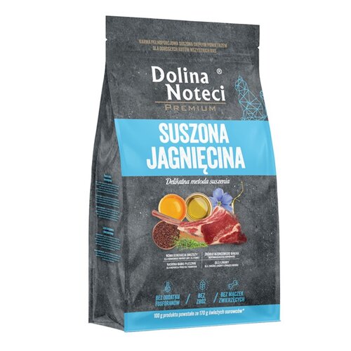 Karma dla kota suszona DOLINA NOTECI Premium Jagnięcina 2 kg