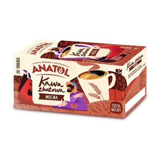 Kawa zbożowa ANATOL Mocna Bezkofeinowa (20 szt.)