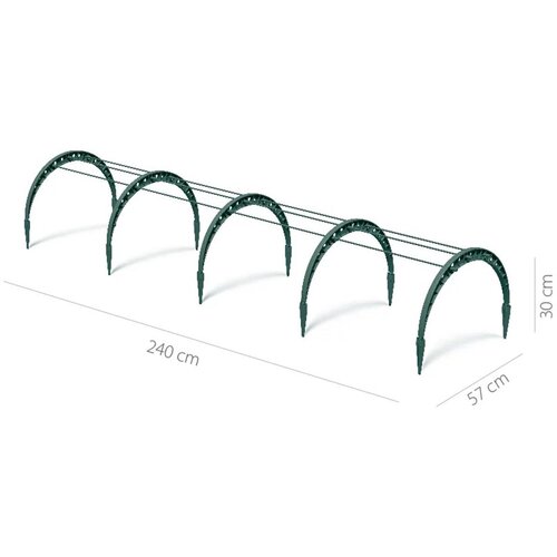 Szklarnia PROSPERPLAST Floo 759838 240 x 57 x 30 cm Zielony