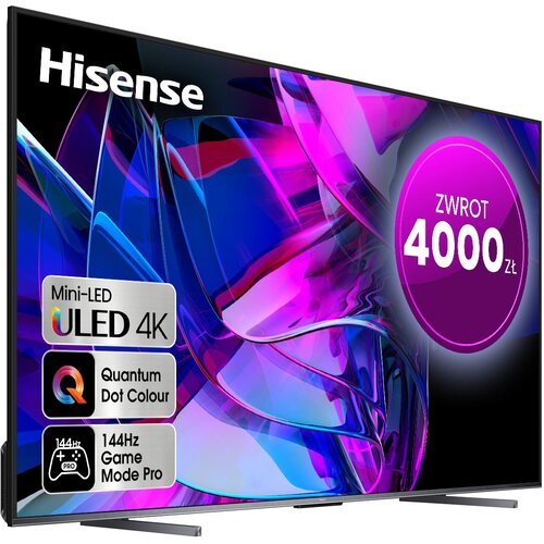 Telewizor HISENSE 100U7KQ 100" MINILED 4K 144 Hz VIDAA Dolby Atmos Dolby Vision HDMI 2.1