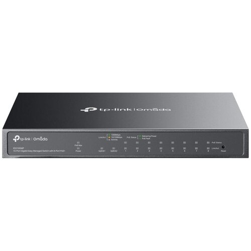Switch TP-LINK Omada ES210GMP Gigabit Ethernet, 11 portów, Funkcja PoE, Zarządzalny