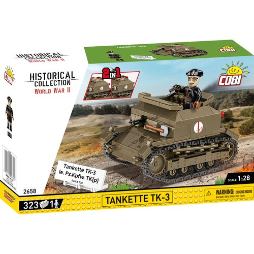 Klocki plastikowe COBI Historical Collection World War II Tankette TK-3 / Le. Pzkpfw tk COBI-2658