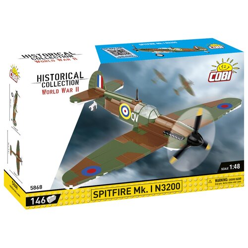 Klocki plastikowe COBI Historical Collection World War II Spitfire Mk. I N3200 COBI-5868