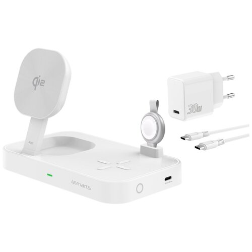Ładowarka indukcyjna 4SMARTS Qi2 Trident 15W Biały
