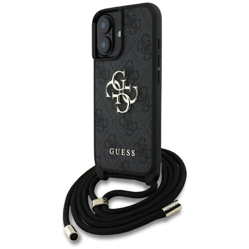 Etui GUESS 4G Big Logo Cord Stap Crossbody do Apple iPhone 16 Czarny