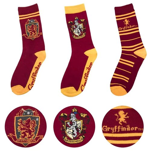 Zestaw skarpetek THE NOBLE COLLECTION Harry Potter Gryffindor (rozmiar 35-45)