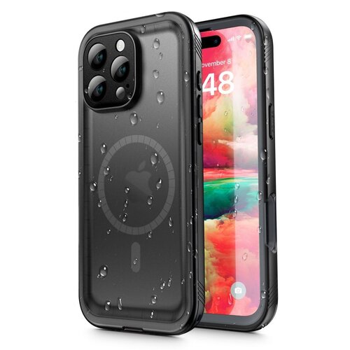 Etui wodoodporne TECH-PROTECT ShellBox MagSafe IP68 do Apple iPhone 16 Pro Max Czarny