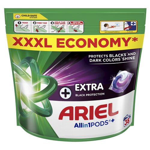 Kapsułki do prania ARIEL Extra Black Protection - 38 szt.