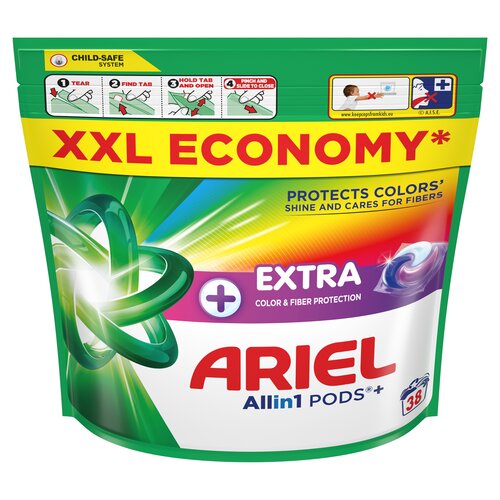 Kapsułki do prania ARIEL Complete Fiber Portection (Extra color) - 38 szt.