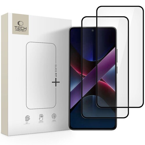 Szkło hartowane TECH-PROTECT Glass Fit+ do Xiaomi Poco X7 Pro 5G Czarny (2 szt.)