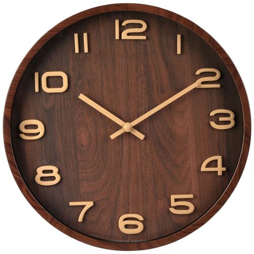 Zegar ścienny EXCELLENT HOUSEWARE Wood 30.5 cm Brązowy