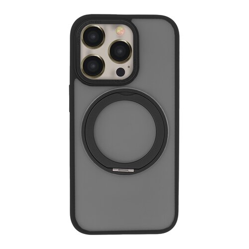 Etui TECTO SHIELD Secure Spinning Mag do Apple iPhone 15 Pro Max Przezroczysto-czarny