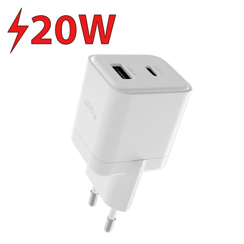 Ładowarka sieciowa ALLITY ATC-01-20WAC GaN 20W Biały