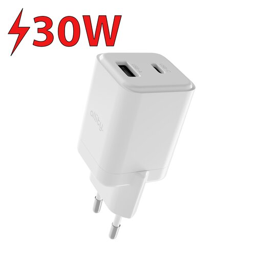 Ładowarka sieciowa ALLITY ATC-01-30WAC GaN 30W Biały