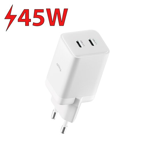 Ładowarka sieciowa ALLITY ATC-01-45WCC GaN 45W Biały