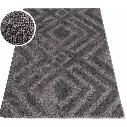 Dywan wewnętrzny MULTIDECOR Pisa romby 80 x 150 cm Ciemnoszary