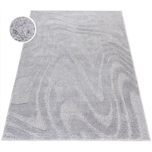 Dywan wewnętrzny MULTIDECOR Pisa fala 80 x 150cm Szary