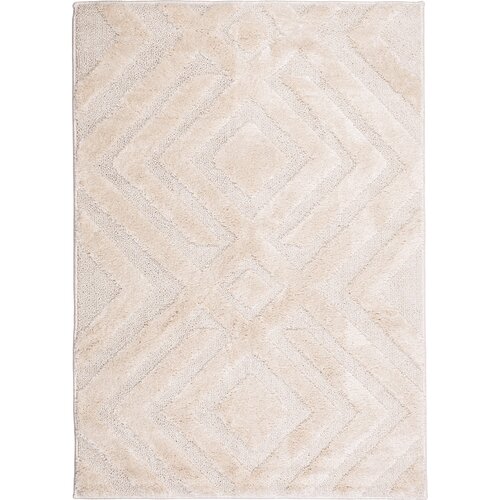 Dywan wewnętrzny MULTIDECOR Pisa romby 80 x 150 cm Kremowy