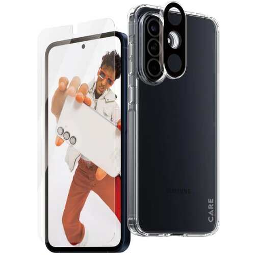Etui PANZERGLASS Care Flagship 3w1 do Samsung Galaxy A56 5G Przezroczysty + Szkło hartowane + Szkło na obiektyw