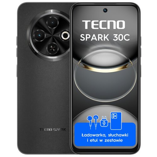 Smartfon TECNO Spark 30C 6/128GB 6.67" 120Hz Czarny