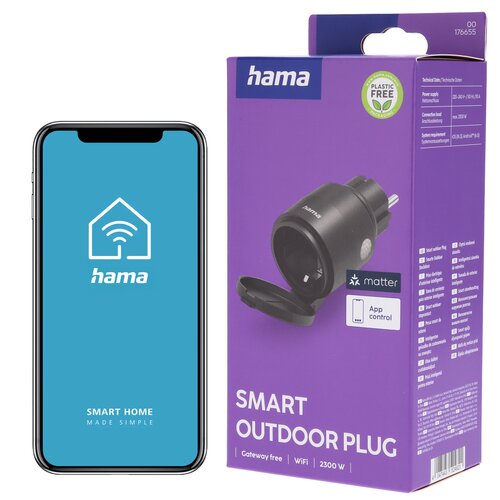 Gniazdo HAMA 176655 Wi-Fi Czarny